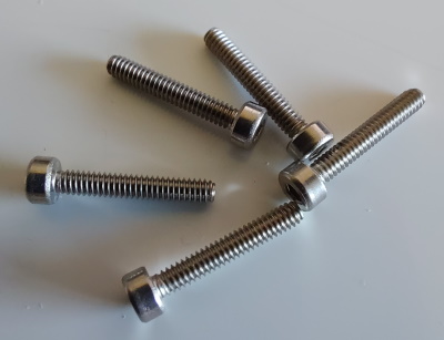 M2x12 Stainless Steel A2 Cap Head Screw Each