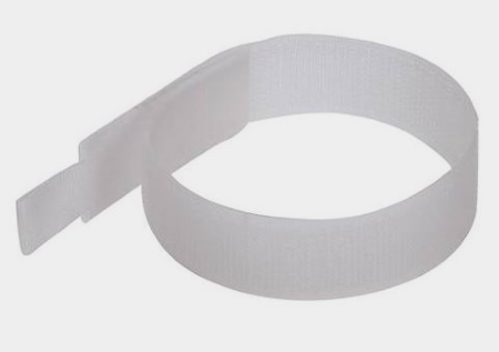 Hook and Loop Straps White 150mm Pk10