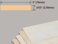 Single Balsa Sheet 3/32x3x36