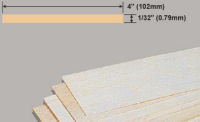 Pk10 Balsa Sheets 1/32x4x36