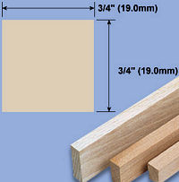 Balsa Strip Pk5 3/4x3/4x36