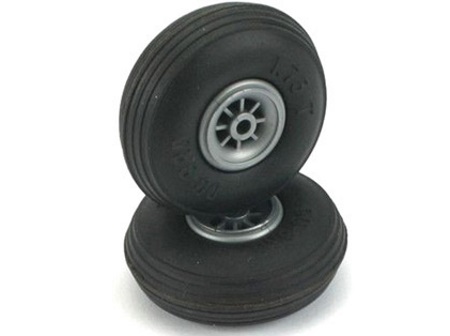 Dubro 3inch (76.2mm) Wheels with Treaded Tyres Pair