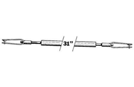 Dubro 30inch Steel Rod with Nylon Sleeve and Clevises