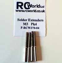 RC Worlds M3 Solder Extender Pk4