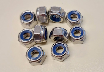M8 Stainless Steel Nyloc Nuts Pk10