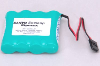 Panasonic Eneloop 4.8V 2000mAh AA Ni-MH Receiver Pack Flat