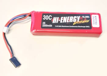 Hi-Energy 2S 2200mAh 7.4v 30C RX