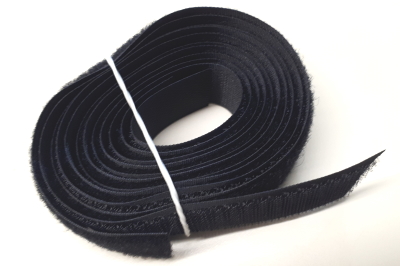 Black Hook and Loop 25mm Wide 1 Meter Long