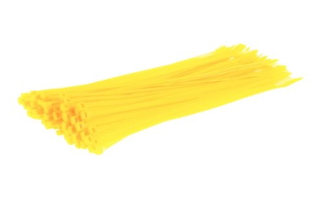 Yellow Nylon Cable Ties Pack of 100 2.5mm