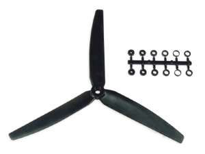 10x6 Pusher 3 Blade Electric Propeller