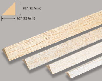 Balsa Triangle 1/2x1/2x36