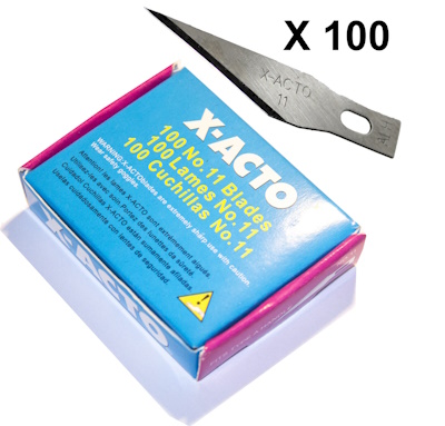 X-Acto Pk100 No11 Blades Fits Excel No1 Handle